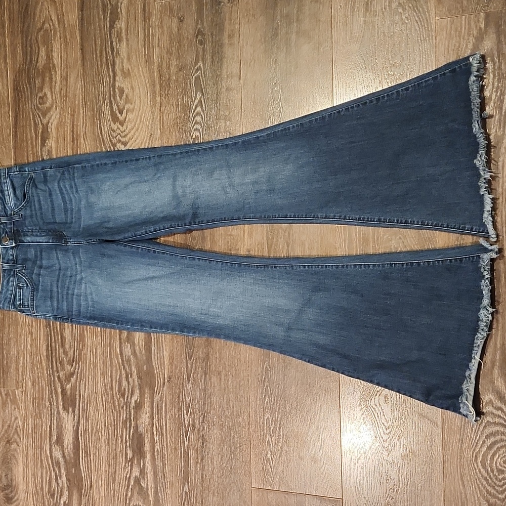 ❤️ JUST BLACK DENIM HIGH RISE CLASSIC BELL BOTTOM FLARE JEANS, 4 (27) - Picture 2 of 9